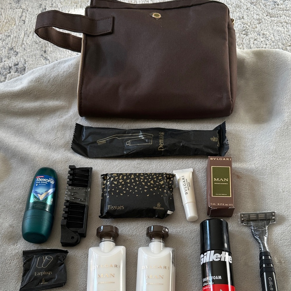 Bvulgari Men's Grooming Toiletries Collection - Black, White, Gold NWOT